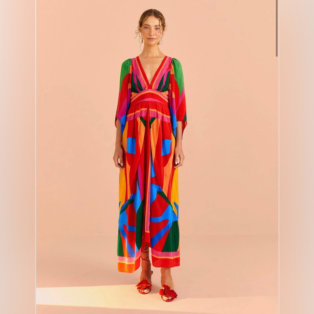 FARM Rio Multicolor Midi Dress